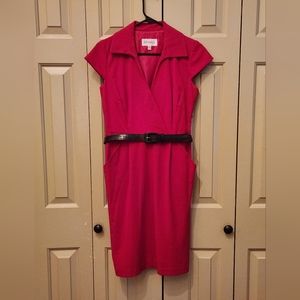 Red Capped sleeve dress